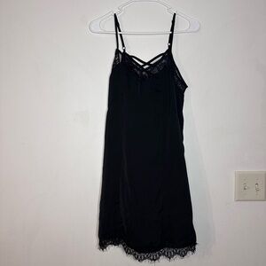 Xhilaration Black Lace Detail Chemise